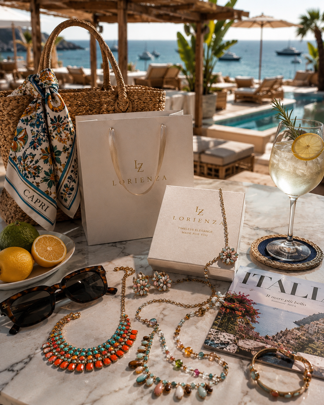 Lorienza jewelry collection at the resort